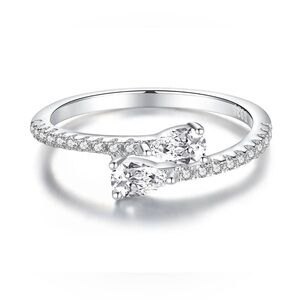 HIGH quality 925 Sterling Silver Bypass Ring